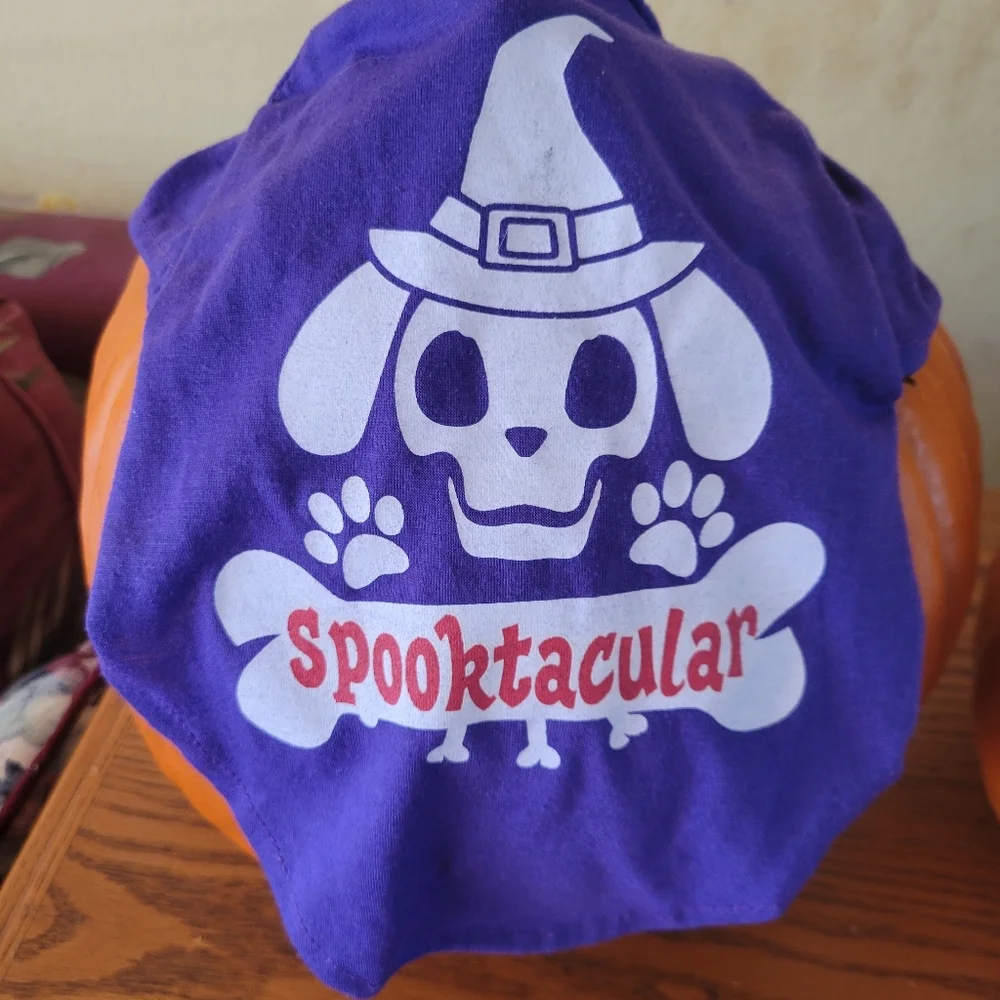 Pet Halloween Costume Dog Trick R Treat! Skull & Bone T-Shirt 